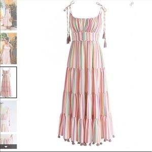 Chicwish Rainbow Maxi Dress